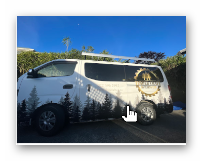 logo looking good on work vehicle 